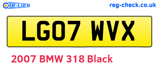LG07WVX are the vehicle registration plates.