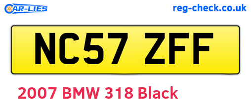 NC57ZFF are the vehicle registration plates.