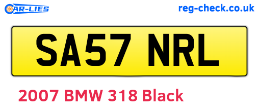 SA57NRL are the vehicle registration plates.