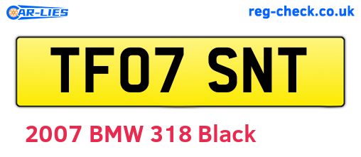 TF07SNT are the vehicle registration plates.