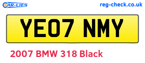 YE07NMY are the vehicle registration plates.