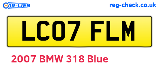 LC07FLM are the vehicle registration plates.