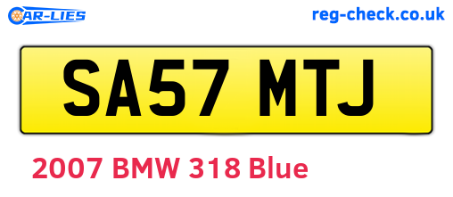 SA57MTJ are the vehicle registration plates.