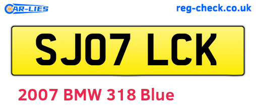SJ07LCK are the vehicle registration plates.
