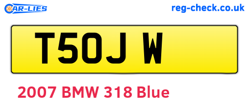 T5OJW are the vehicle registration plates.