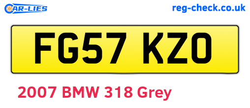FG57KZO are the vehicle registration plates.