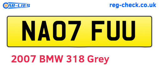 NA07FUU are the vehicle registration plates.
