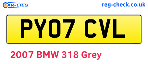 PY07CVL are the vehicle registration plates.