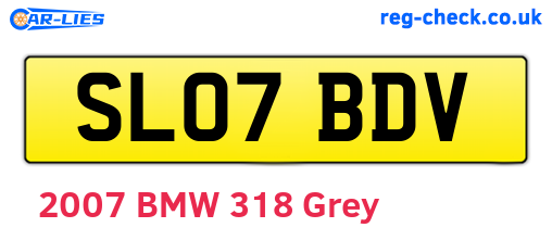 SL07BDV are the vehicle registration plates.