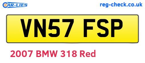 VN57FSP are the vehicle registration plates.