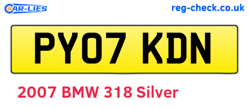 PY07KDN are the vehicle registration plates.