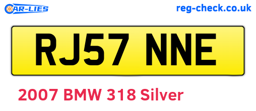RJ57NNE are the vehicle registration plates.