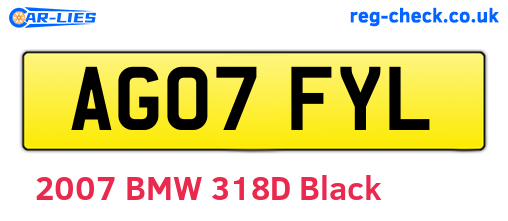 AG07FYL are the vehicle registration plates.