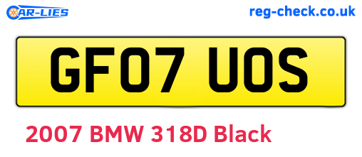 GF07UOS are the vehicle registration plates.