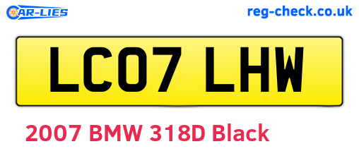 LC07LHW are the vehicle registration plates.