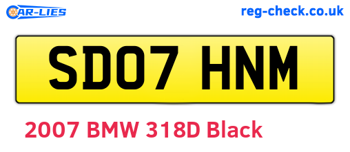 SD07HNM are the vehicle registration plates.
