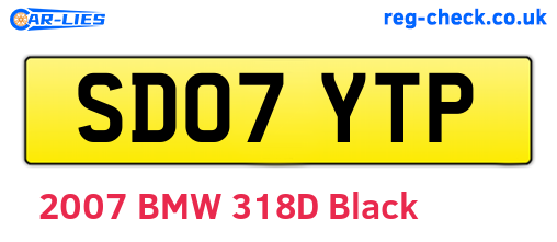 SD07YTP are the vehicle registration plates.