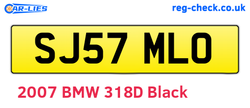SJ57MLO are the vehicle registration plates.