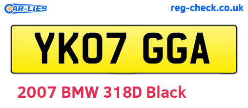 YK07GGA are the vehicle registration plates.
