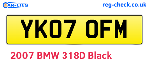 YK07OFM are the vehicle registration plates.