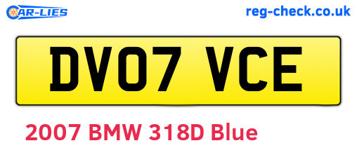 DV07VCE are the vehicle registration plates.