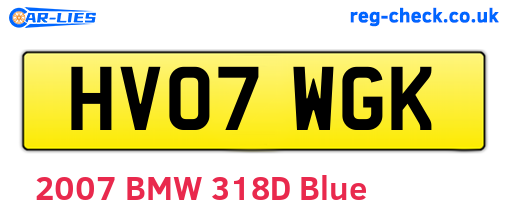 HV07WGK are the vehicle registration plates.