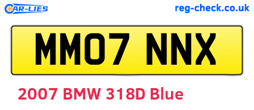 MM07NNX are the vehicle registration plates.