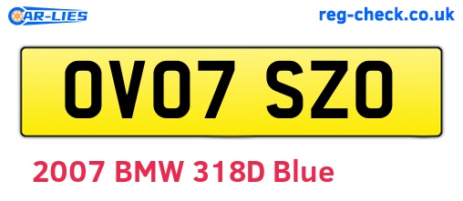 OV07SZO are the vehicle registration plates.
