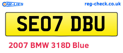 SE07DBU are the vehicle registration plates.
