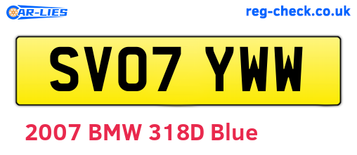 SV07YWW are the vehicle registration plates.
