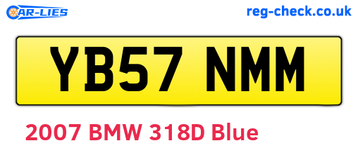 YB57NMM are the vehicle registration plates.