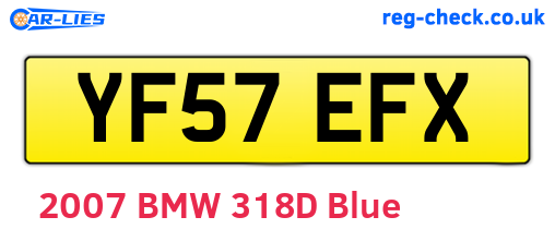 YF57EFX are the vehicle registration plates.