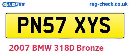 PN57XYS are the vehicle registration plates.