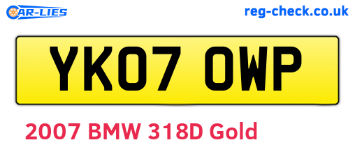YK07OWP are the vehicle registration plates.