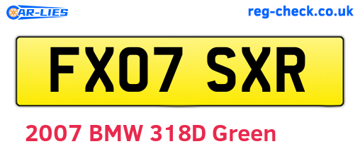 FX07SXR are the vehicle registration plates.