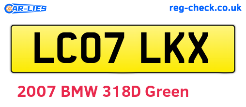 LC07LKX are the vehicle registration plates.