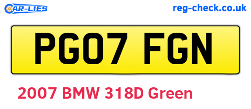 PG07FGN are the vehicle registration plates.