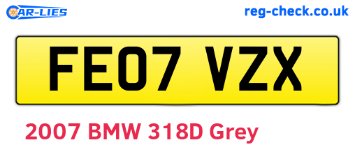 FE07VZX are the vehicle registration plates.