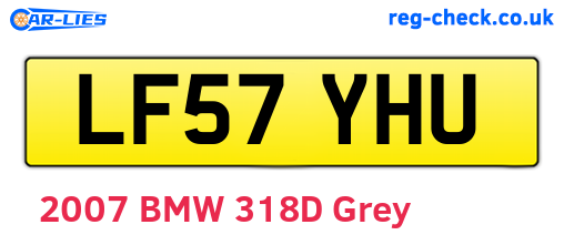 LF57YHU are the vehicle registration plates.