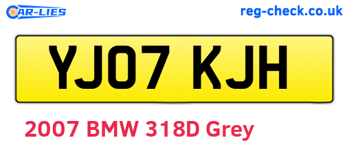 YJ07KJH are the vehicle registration plates.