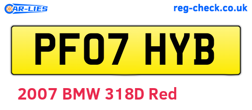 PF07HYB are the vehicle registration plates.