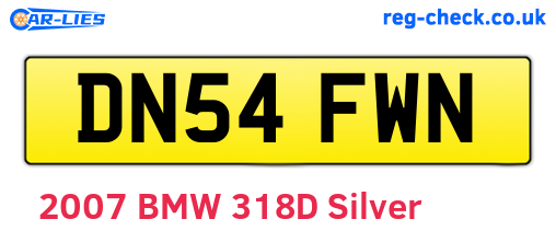 DN54FWN are the vehicle registration plates.