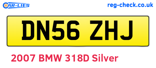 DN56ZHJ are the vehicle registration plates.