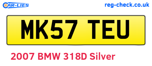 MK57TEU are the vehicle registration plates.