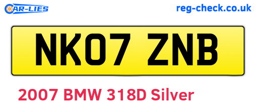 NK07ZNB are the vehicle registration plates.