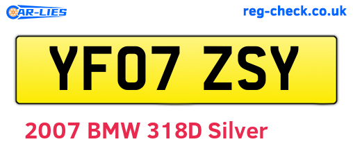 YF07ZSY are the vehicle registration plates.