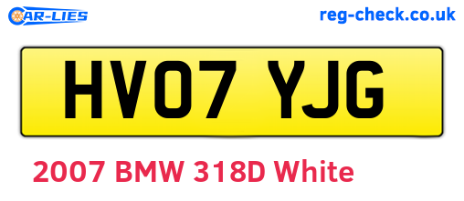 HV07YJG are the vehicle registration plates.