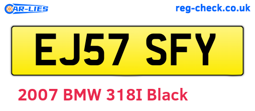 EJ57SFY are the vehicle registration plates.