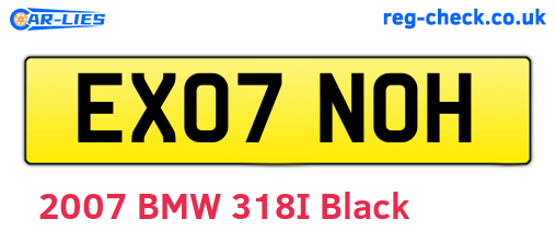 EX07NOH are the vehicle registration plates.