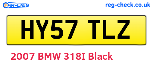 HY57TLZ are the vehicle registration plates.